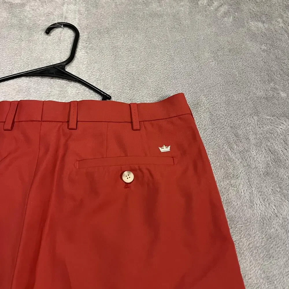 Peter Millar Pants Mens 34 Red Crown Sport Golf Performance Polyester Stretch